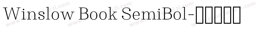Winslow Book SemiBol字体转换